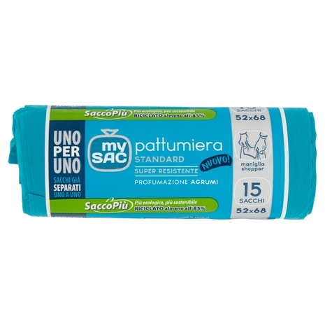 my Sac Uno per Uno pattumiera Standard 52x68 Profumazione Agrumi Sacchi 15 pz